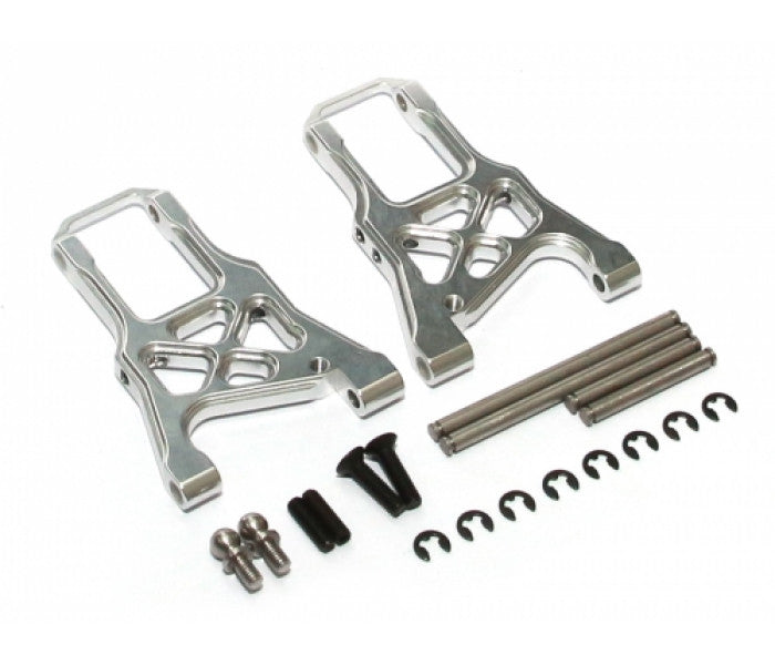 BoomRacing Aluminum Front Arm With Screws - 1 Pair Silver