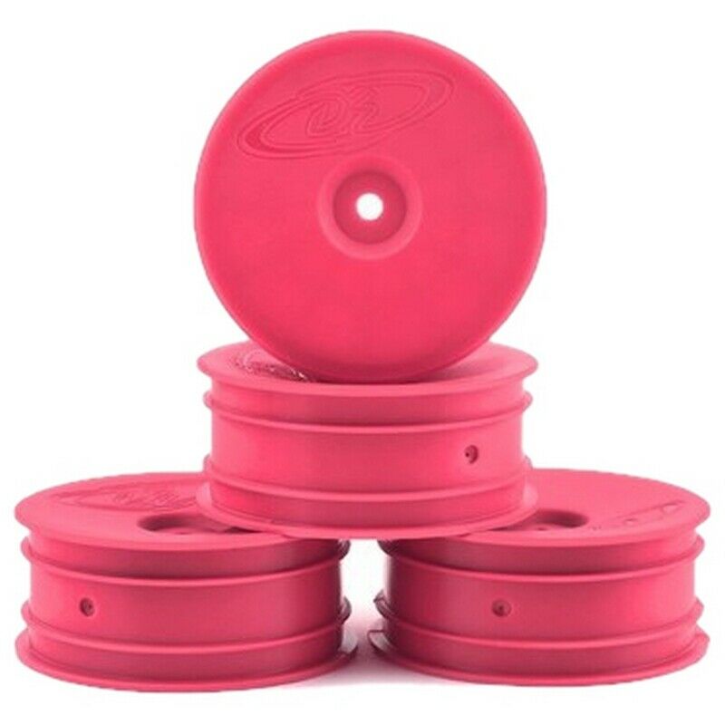 DE Racing Speedline Buggy Wheels for Associated B6.1 / Kyosho RB6 / Front / Pink (4 pcs)
