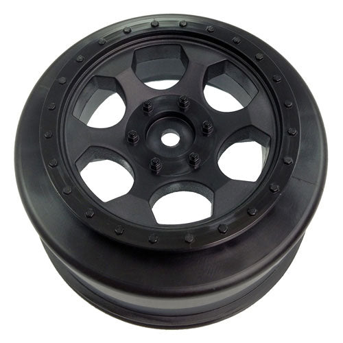 DE Racing - Black Trinidad SC Wheels for Associated SC5M-SC10-ProSC, +3mm (4pcs)