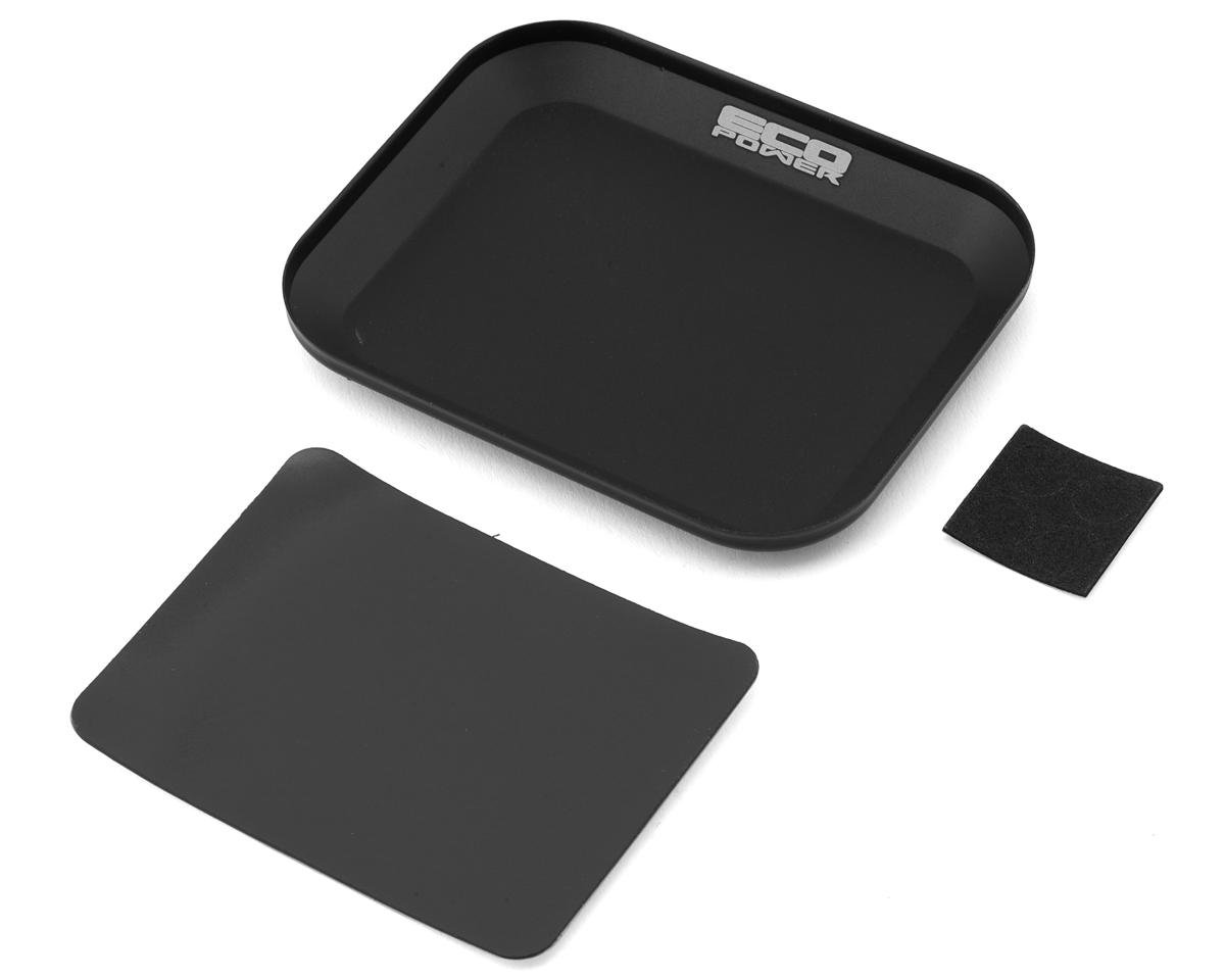 EcoPower Small Aluminum Magnetic Parts Tray/Screw Catcher (Black) (108X89X10mm) (4.25x3.5x0.39in)