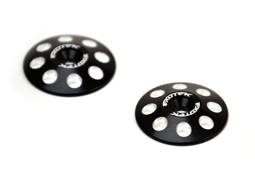 Exotek 22mm 1/8 XL Aluminum Wing Buttons (2) (BLACK)