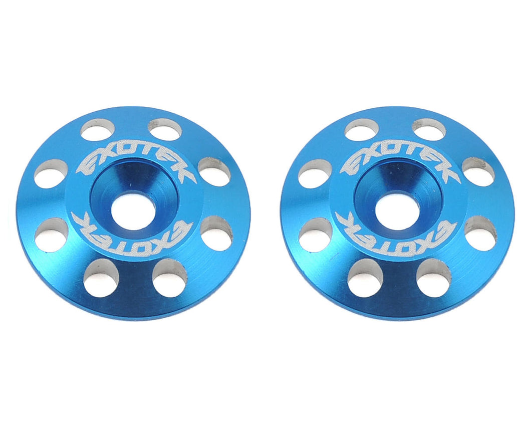 Exotek Flite V2 16mm Aluminum Wing Buttons (2) (Blue)