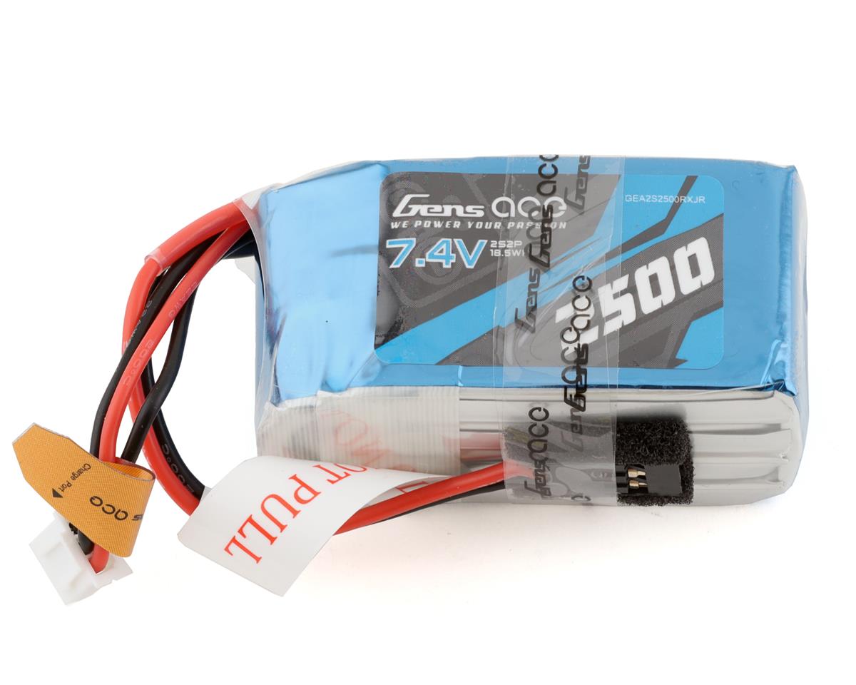 Batería Ultimate Racing LiPo 7.4V 2S 2500mAh Para Receptor RC | Conexión JR Plug | Alta Calidad Para Coches 1:8