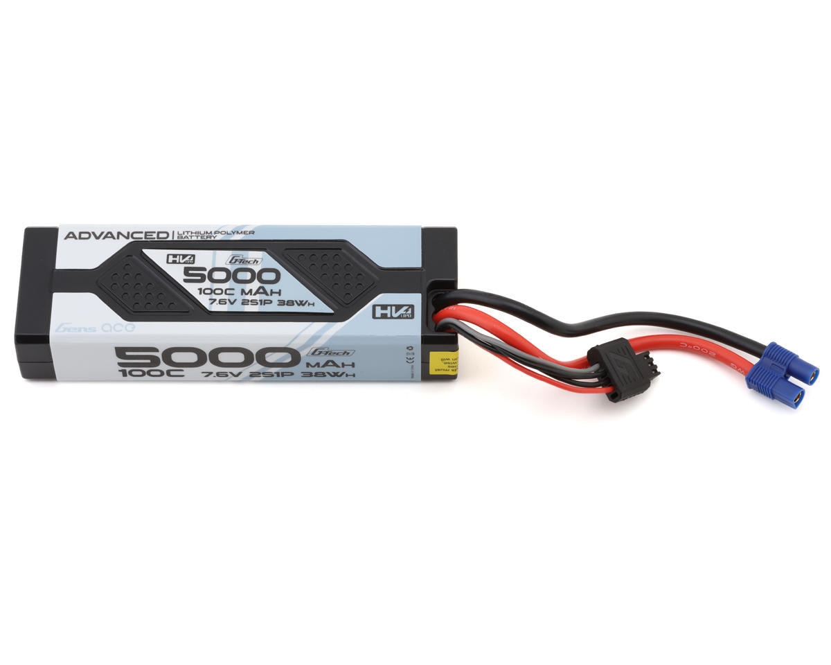 Gens Ace G-Tech Smart 2S LiHV Battery 100C (7.6V/5000mAh) w/EC3 Connector