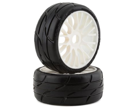 GRP Tires GT - TO3 Revo Belted Pre-Mounted 1/8 Buggy Tires (White) (2) (XM7) w/RIGID Wheel