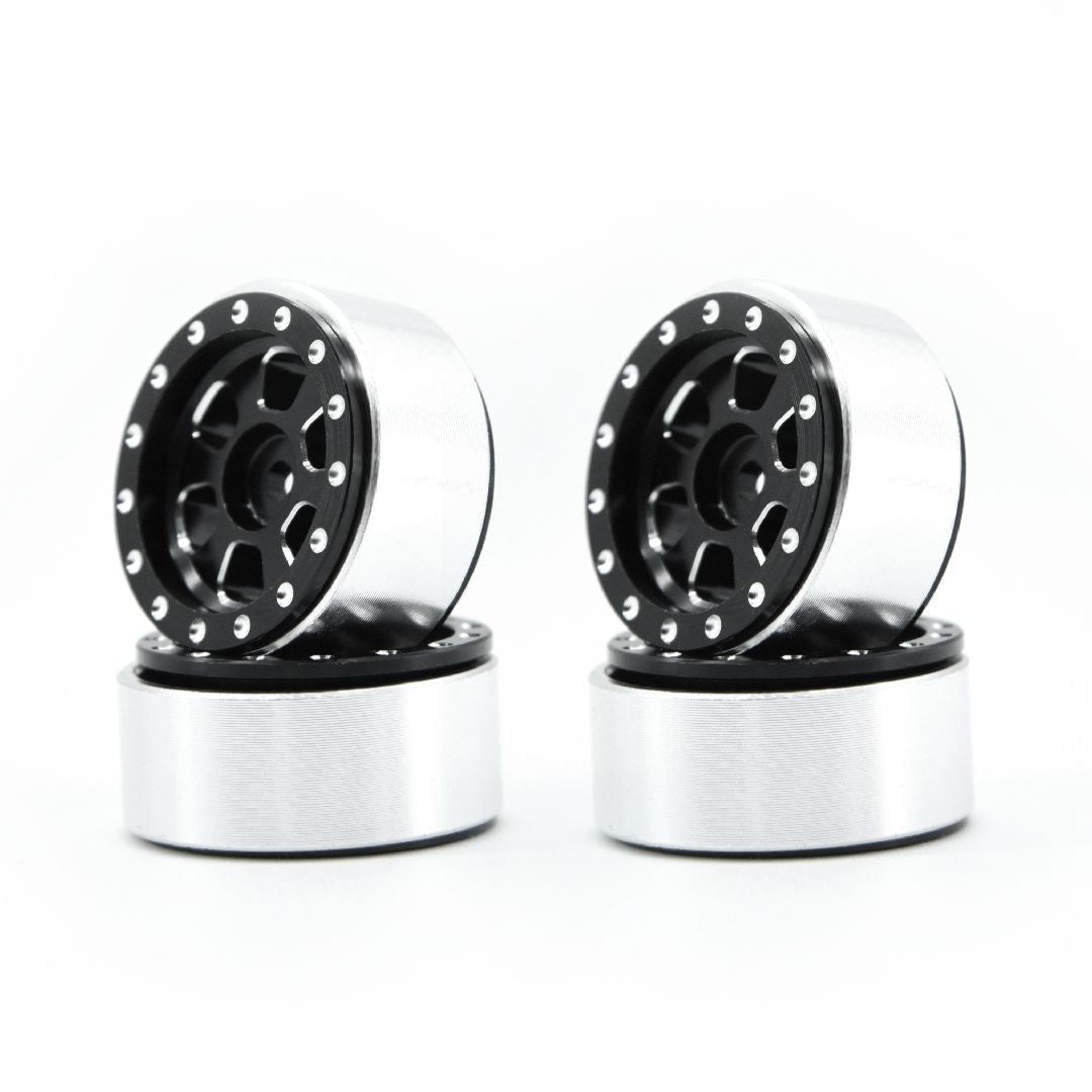 Hobby Details 1.0" CNC Aluminum Beadlock Wheels, TRX-4M (Red)(4)