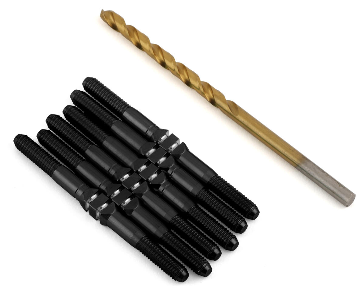 J&T Bearing Co. Associated B6.4 Titanium "Milled" XD Turnbuckle Kit (Black)