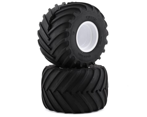 Kyosho USA-1 Pre-Mounted Monster Truck Tire & Wheel (White) (2) (17mm Hex)