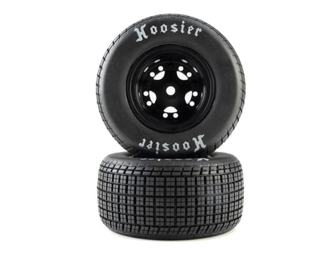 Losi 22S Dirt Late Model Hoosier 1/10 Pre-Mounted Tires (Black) (2) (Soft) (Front/Rear)
