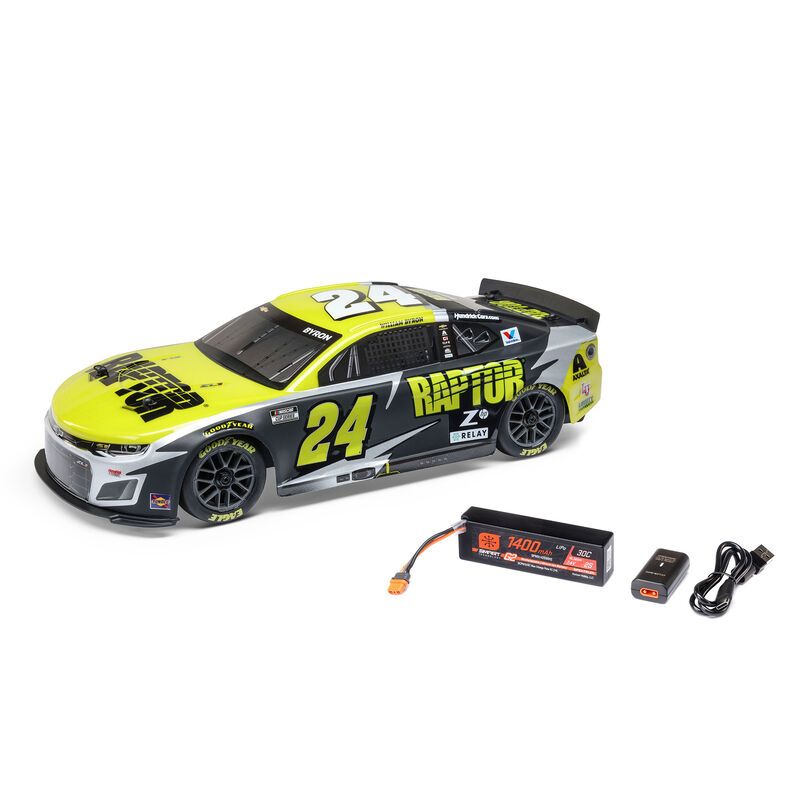 Losi 1/12 NASCAR Byron No. 24 2S AWD Brushed (B&C Incl) - Black