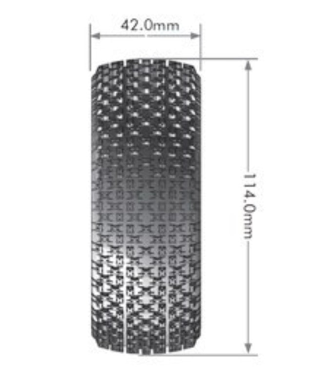 Louise R/C B-Pirate 1/8 Off-Road Buggy Tires, Super Soft, Unmounted, Front/Rear (2)