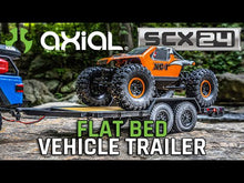 Load and play video in Gallery viewer, Axial SCX24 Flat Bed Mini Vehicle Trailer w/LED Taillights
