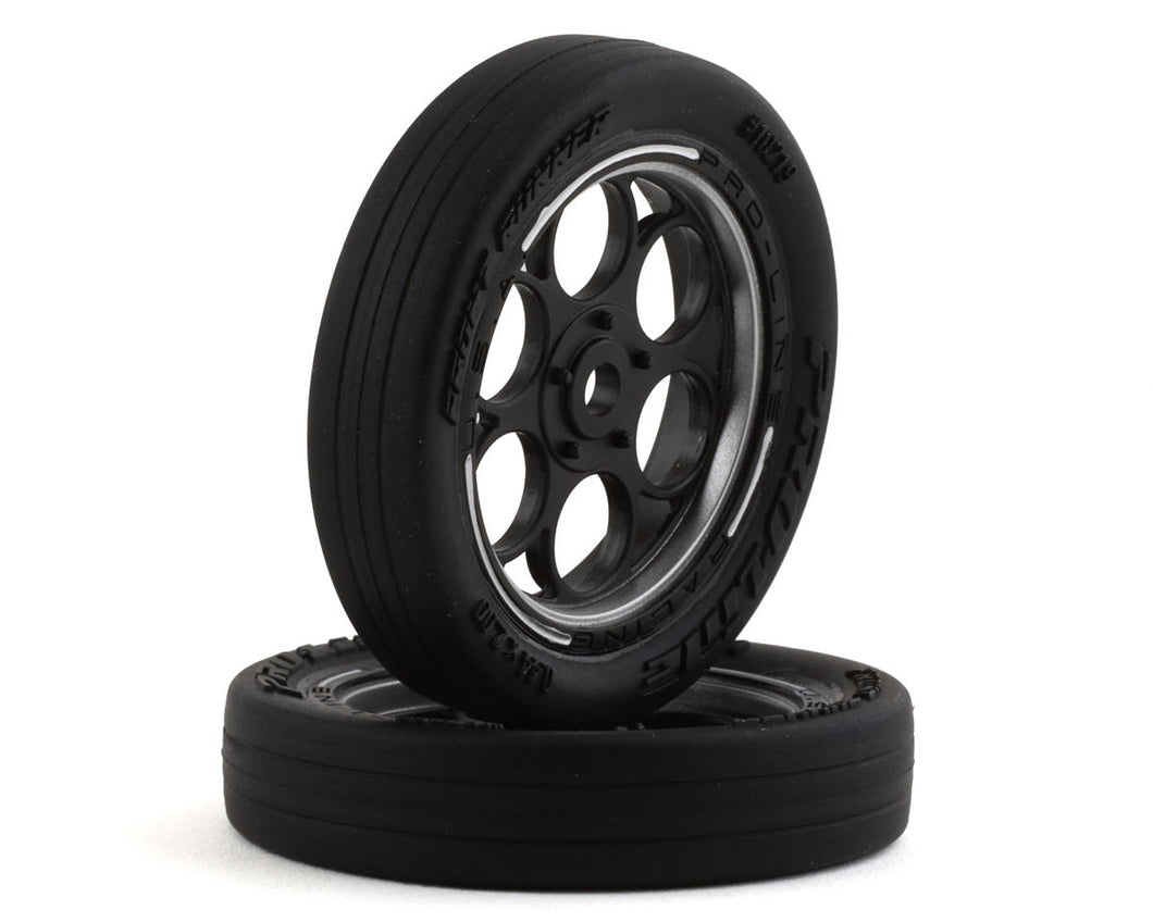 Pro-Line 1/16 Front Runner Front MTD No-Prep Drag Tires (Black/Silver) (2) w/8mm Wheel Hex
