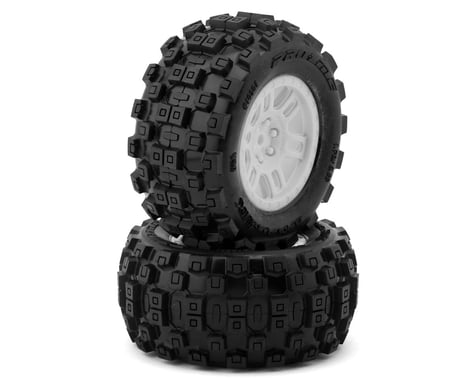 Pro-Line Arrma Mini Kraton Badlands Pre-Mounted Tires w/Split Six Wheels (White) (2) (12mm Hex)