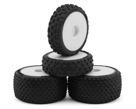 Pro-Line Losi® Micro-B™ Wedge Front & Prism Rear Pre-Mounted Carpet Tires (White) (4) w/7mm Hex
