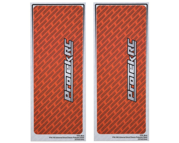 ProTek RC Universal Chassis Protective Sheet (Orange) (2) (12.5x33.5cm)