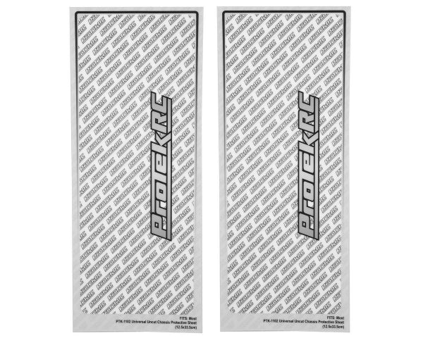 ProTek RC Universal Chassis Protective Sheet (White) (2) (12.5x33.5cm)