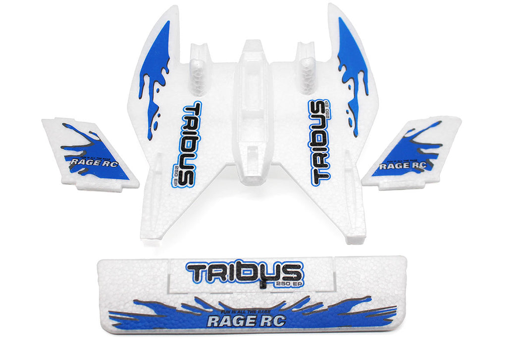 Rage RC Foam Parts Set with Blue Decals; Tribus