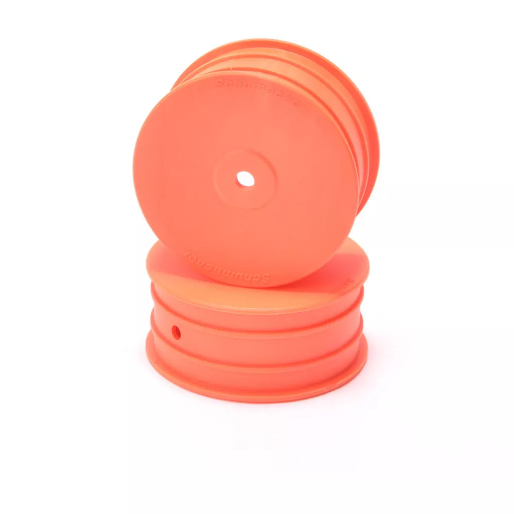 Schumacher Wheel; Hex Front - Orange - 4WD - pr