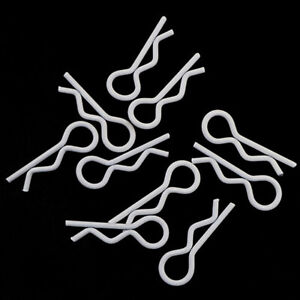 Yeah Racing Body Clips (White) (10) (1/10 or 1/8 Scale)