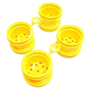 Tamiya Front and Rear Wheel Set, Yellow, for Blackfoot