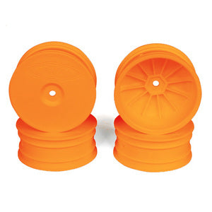 DE Racing Speedline Buggy Wheels for TLR 22-4 / Tekno EB410 / Front / Orange (4 pcs)