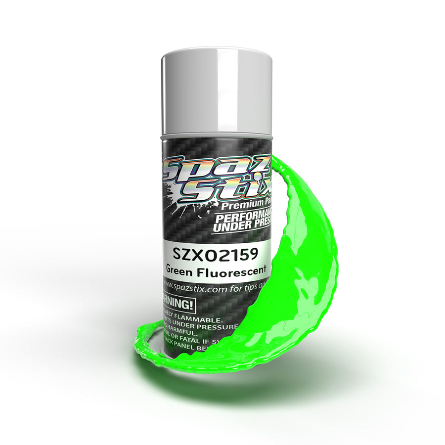 Spaz Stix Green Fluorescent Aerosol Paint, 3.5oz Can