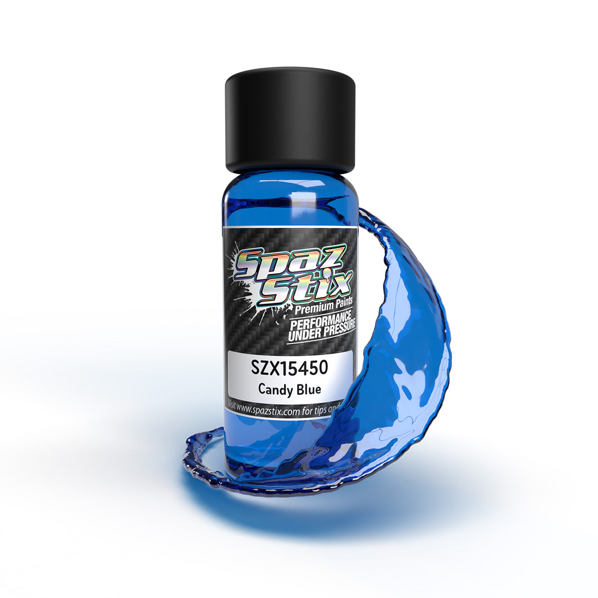 Spaz Stix Candy Blue Airbrush Ready Paint, 2oz Bottle