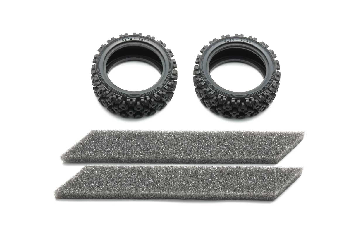 Tamiya RC Rally Block Tires, Soft Compound w/ Foam Inserts (2)