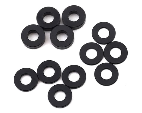 Team Losi Racing M3 Caster Block Aluminum Washer Set (Black) (4)