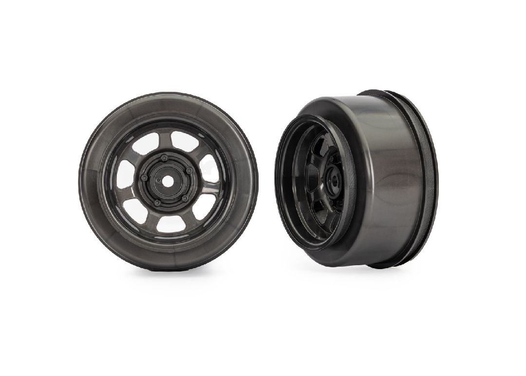 Traxxas Dirt Oval Gray Front Wheels (2)