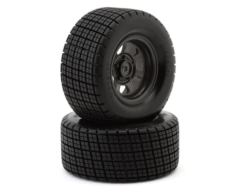 Traxxas Slash® Modified Hoosier® Dual Profile 2.2/3.0" Pre-Mounted Dirt Oval Tires (Grey) (2) (Rear) w/High-Density Foam Inserts