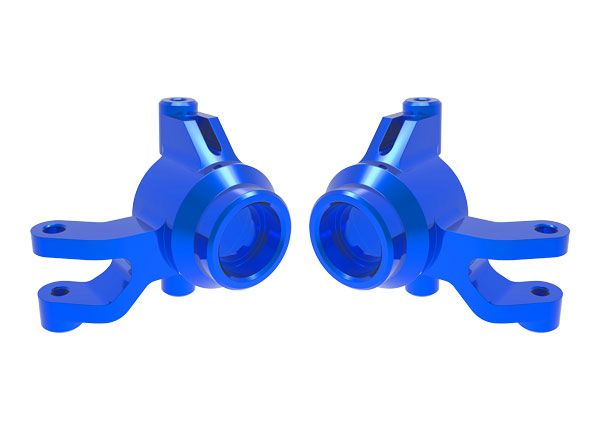 Traxxas Steering blocks, 6061-T6 aluminum (blue)(left & right)