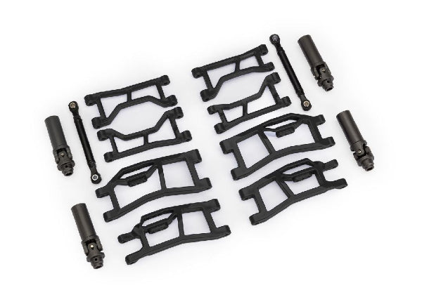 Traxxas Suspension kit, Mini Maxx WideMaxx, black (front&rear)