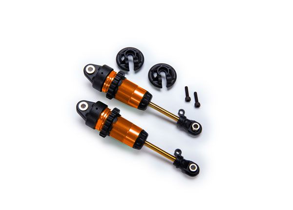 Traxxas Shocks, GTR long orange-anodized fully assembled (2)