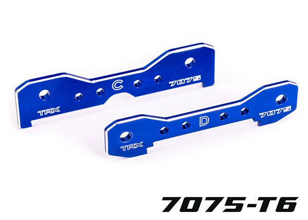 Traxxas Tie Bars, Rear, 7075-T6 Aluminum (Blue-Anodized)