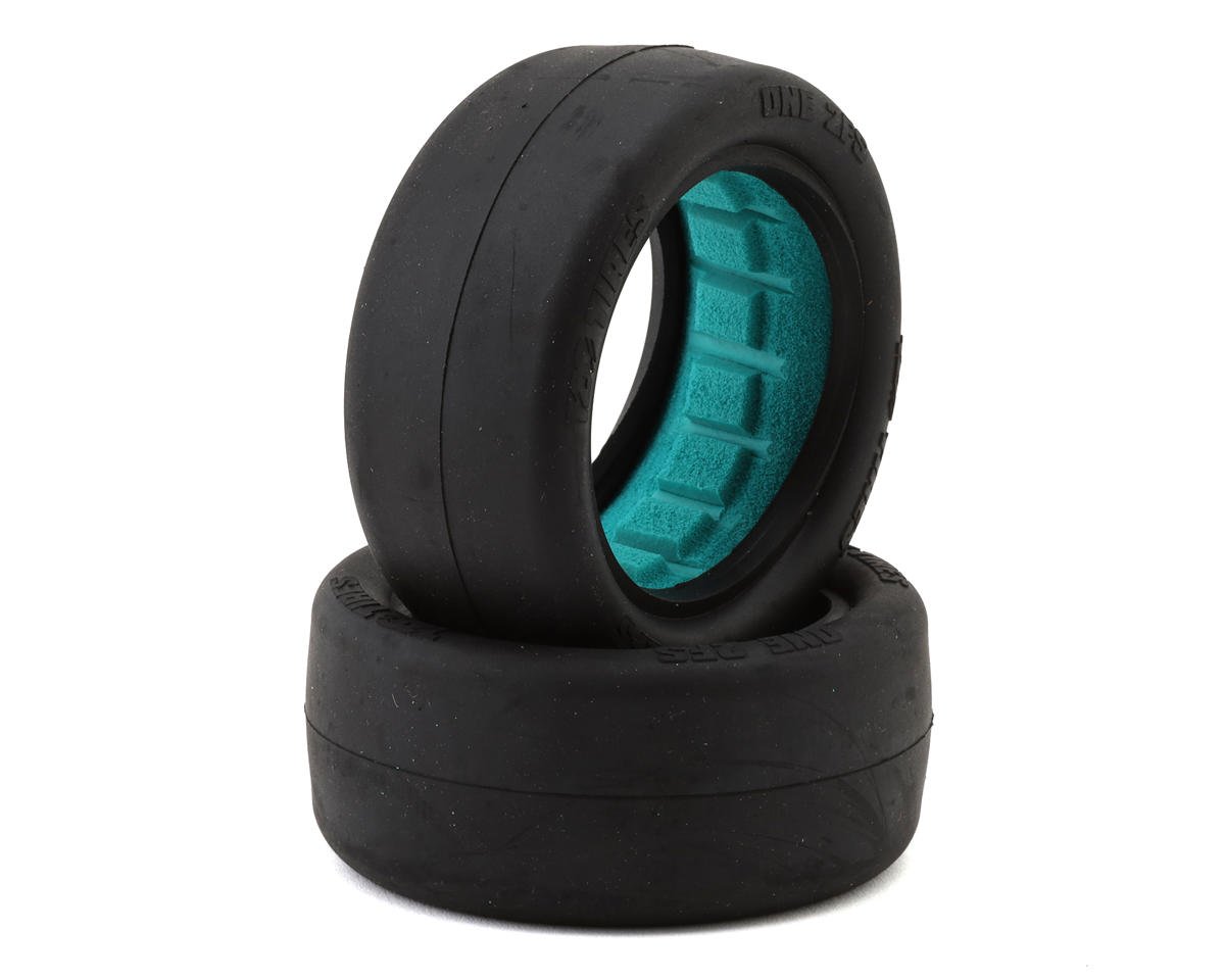 TZO Tires One 2.2" 2WD Front 1/10 Slick Buggy Tires (2) (Stiff Sidewall) (Gray) w/Foam Inserts