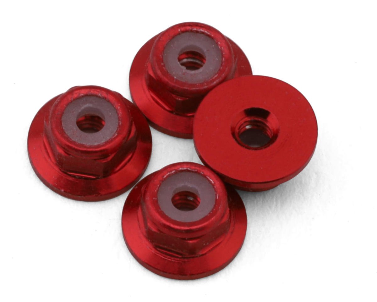 UpGrade RC Aluminum 2mm Wheel Lock Nuts for Losi® Micro-B™ (Red) (4)