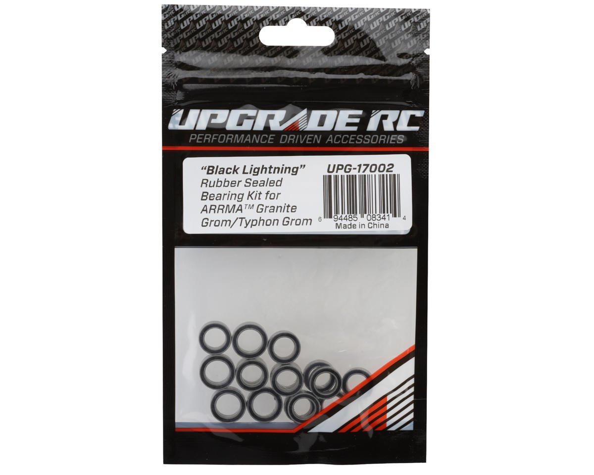 UpGrade RC "Black Lightning" Rubber Sealed Bearing Kit for Arrma™ Granite Grom/Typhon Grom