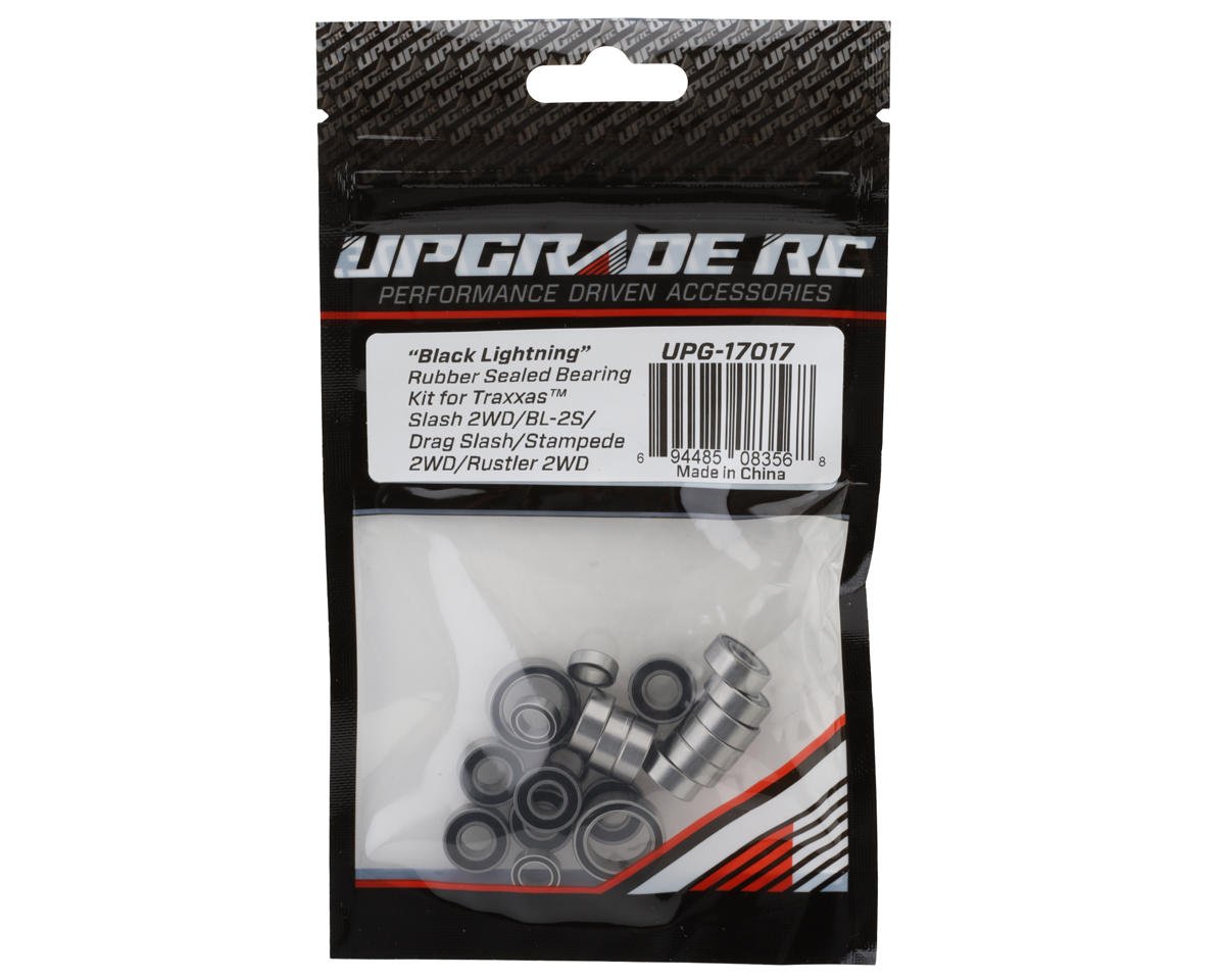 UpGrade RC "Black Lightning" Rubber Sealed Bearing Kit for Traxxas™ 2WD BL-2S™/Slash™/Drag Slash™/Stampede™/Rustler™