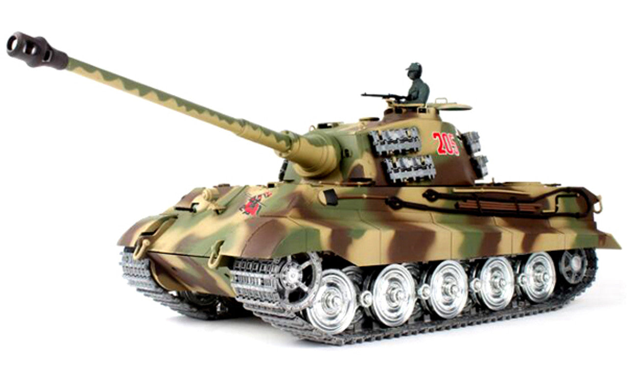 RC Tank Tiger I Heng Long 1:16 gray with steel gear BB + IR 2.4