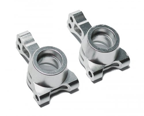 Boom Racing Aluminum Rear Hub Carrier (2) Silver for ECX Ruckus