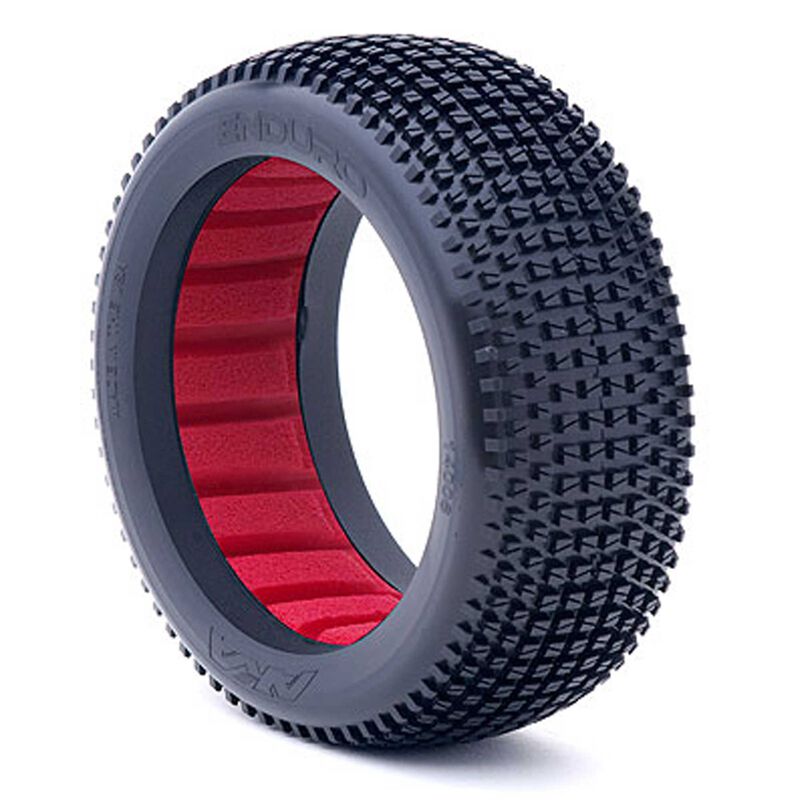 AKA 1/8 Enduro Super Soft Tires, Red Inserts (2): Buggy