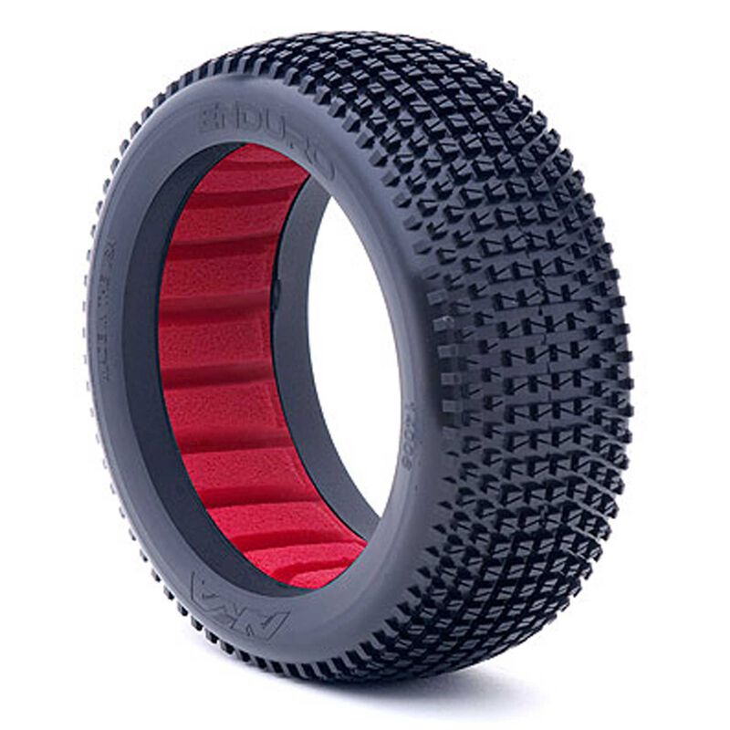 AKA 1/8 Enduro Ultra Soft Tires, Red Inserts (2): Buggy