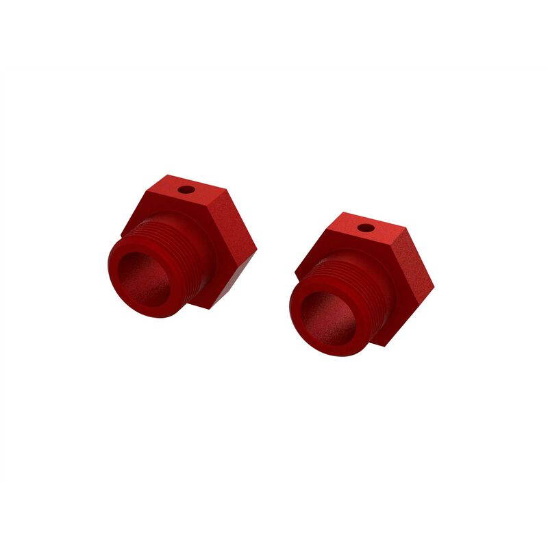ARRMA  Aluminum Wheel Hex 24mm, Red (2)