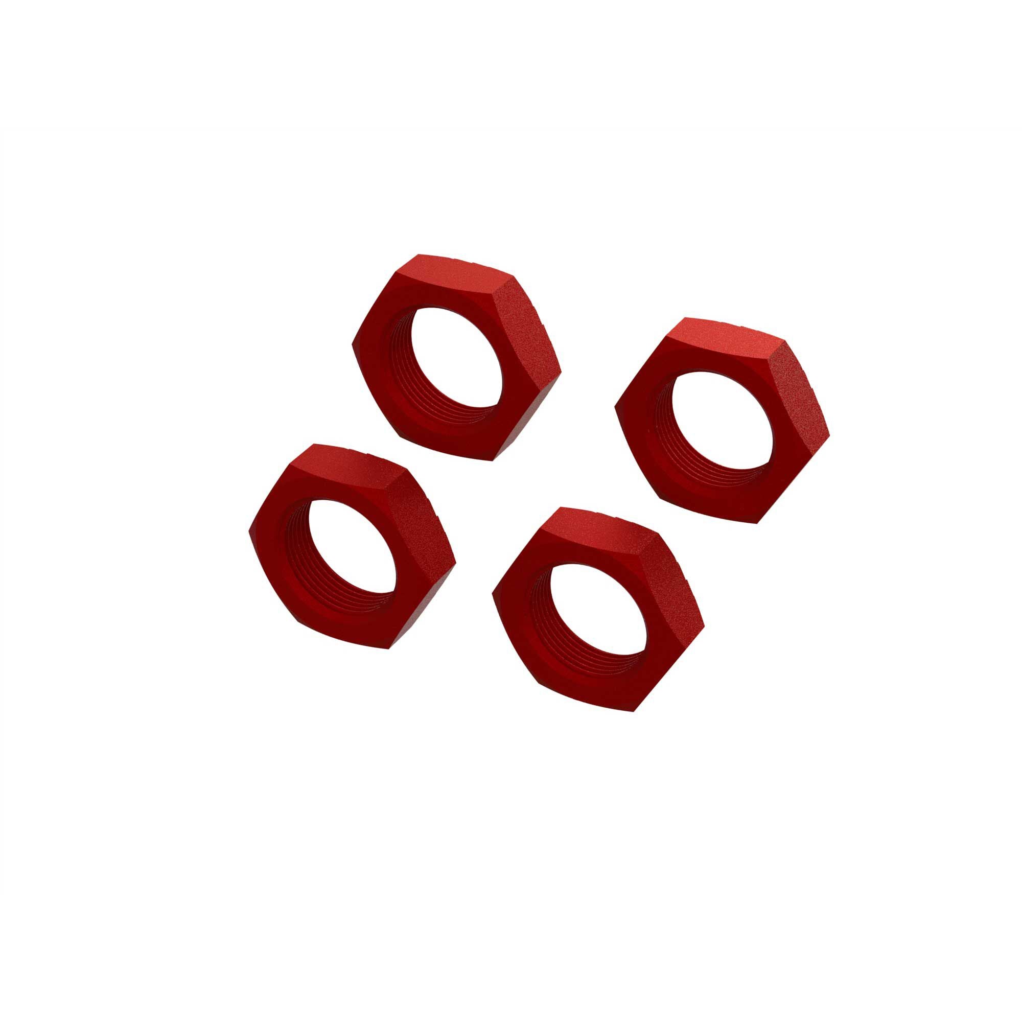 Arrma Aluminum Wheel Nut 24mm, Red (4)