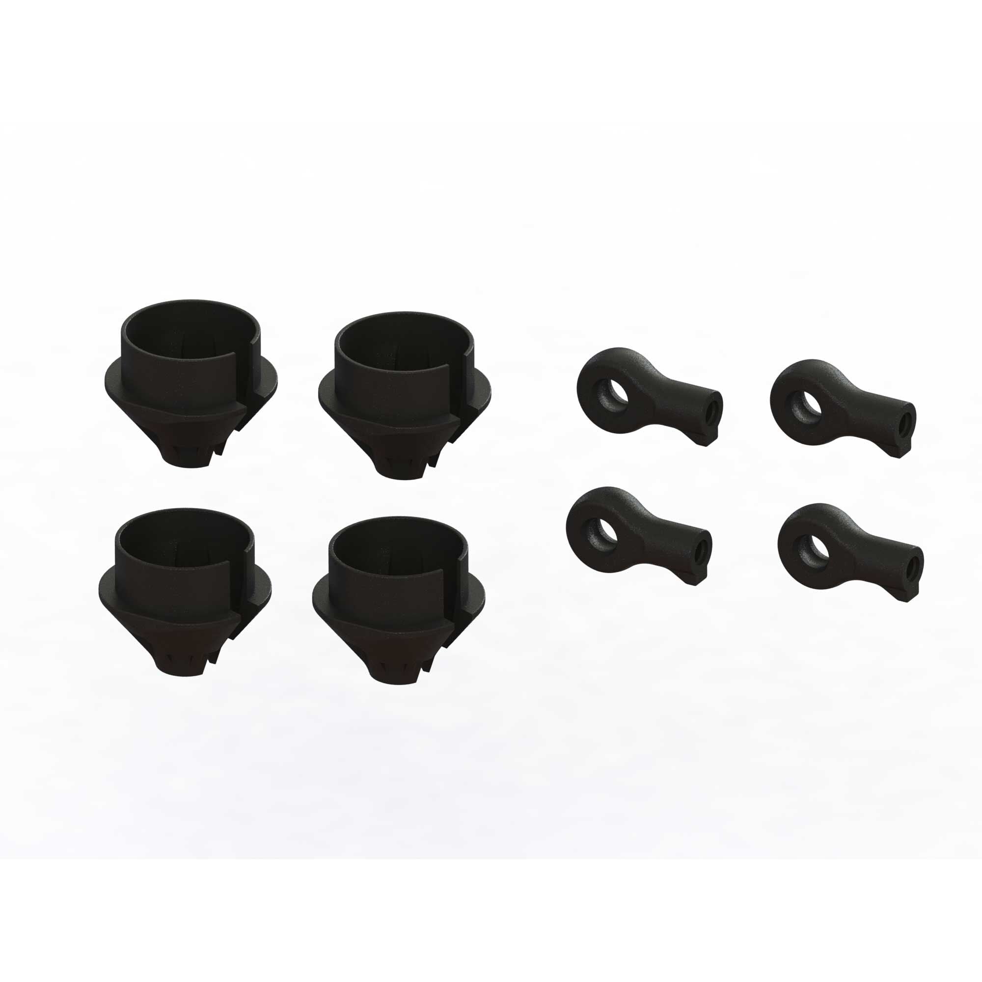 Arrma HD Shock Rod End and Spring Cup Set (2 Pair)