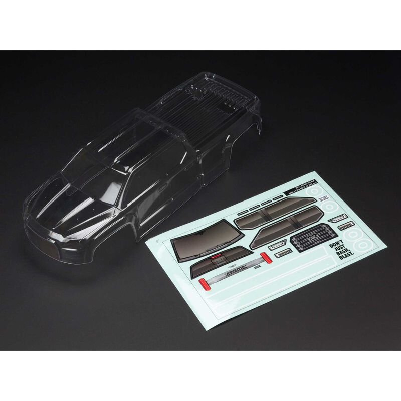 Arrma 1/10 Clear Body with Decals: BIG ROCK CREW CAB 4X4