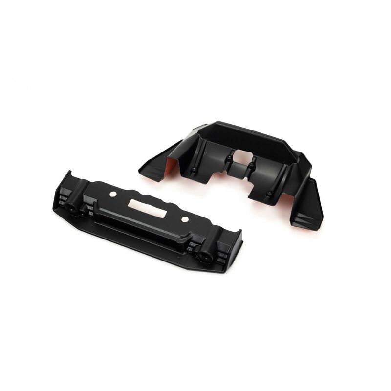 Arrma 1/7 Painted Splitter And Diffuser, Black and Orange: FELONY 6S BLX