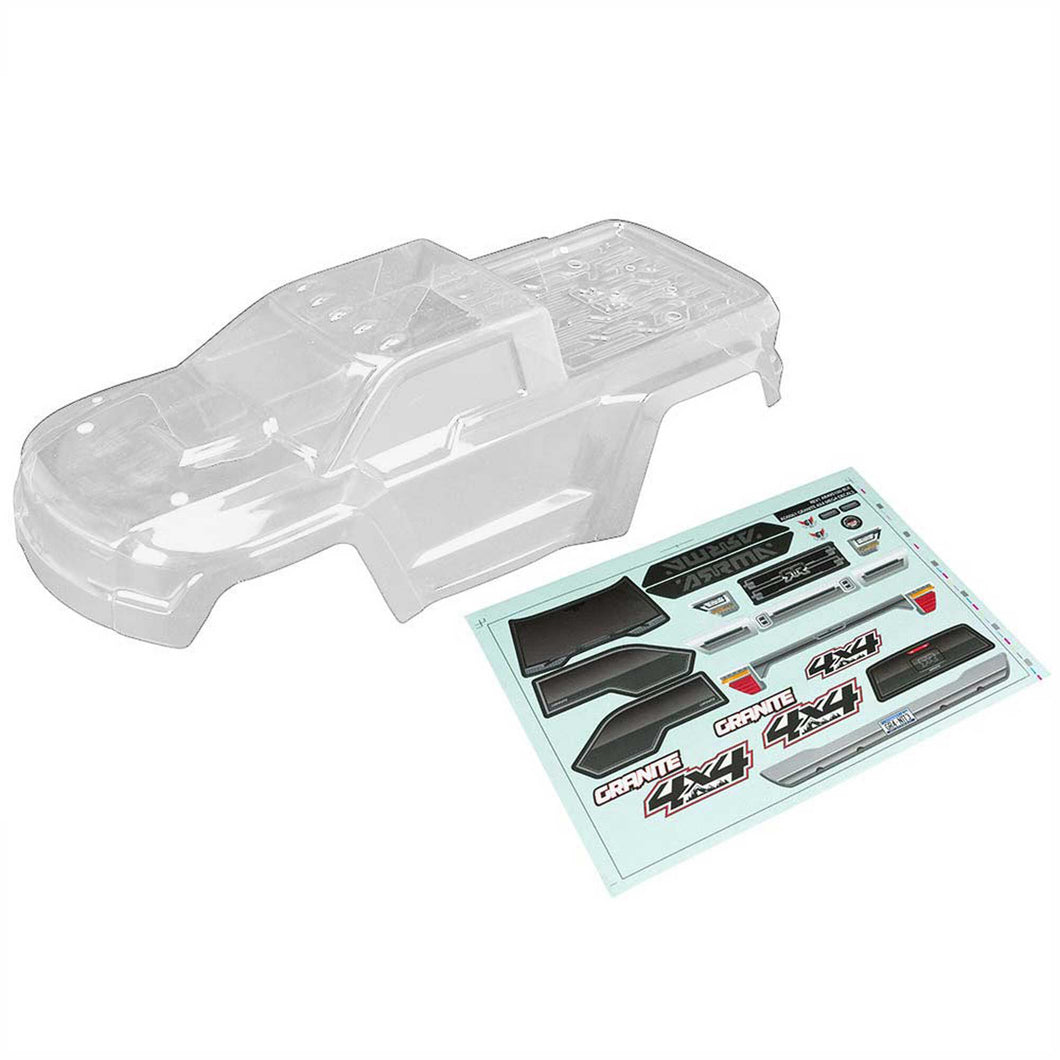 Arrma Granite 4x4 Body w/ Decals (Clear)